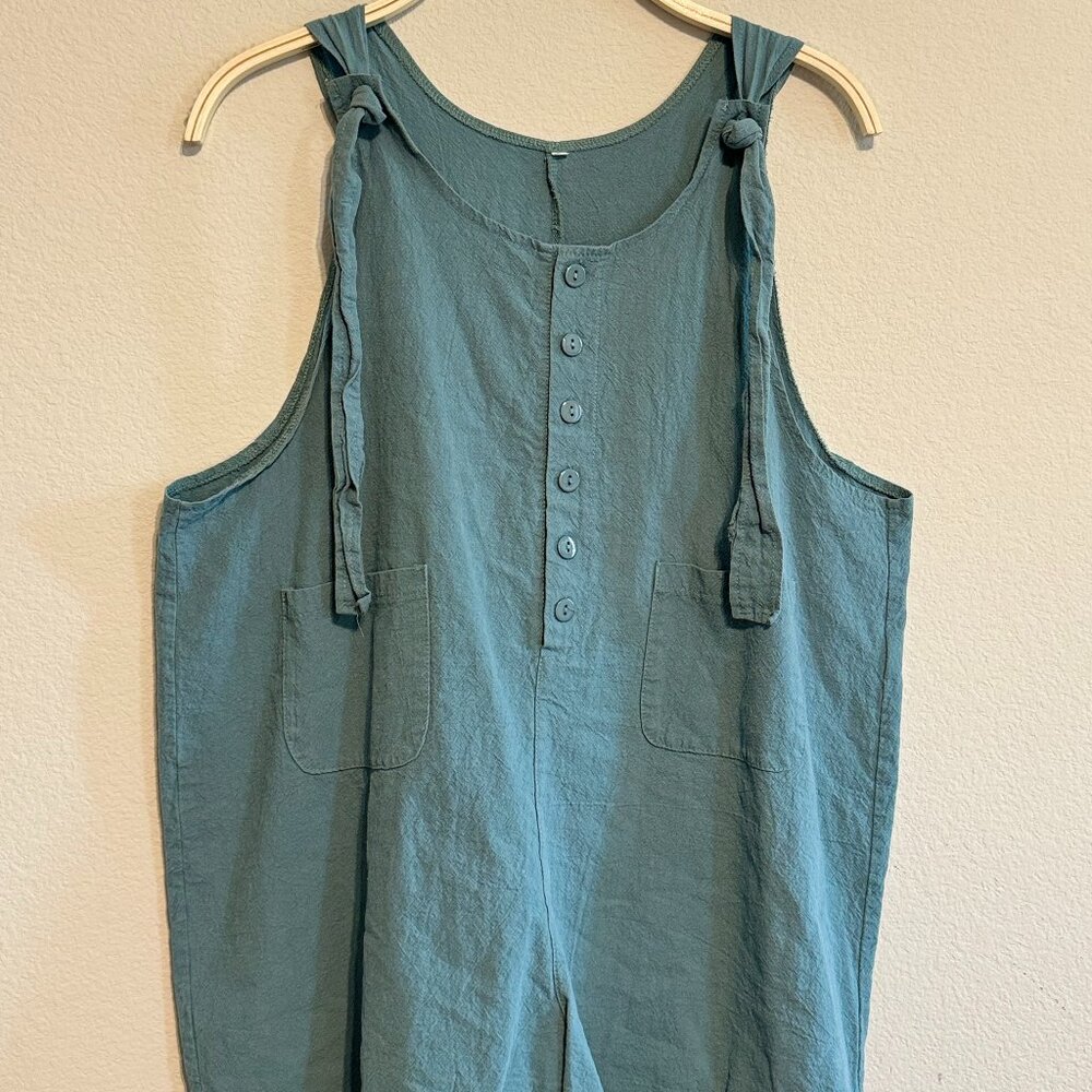 Cotton Linen Overall Romper